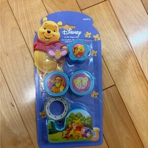 Vintage Disney Winnie Pooh Set - Office School NEW Eraser Tape pencil Sharpener